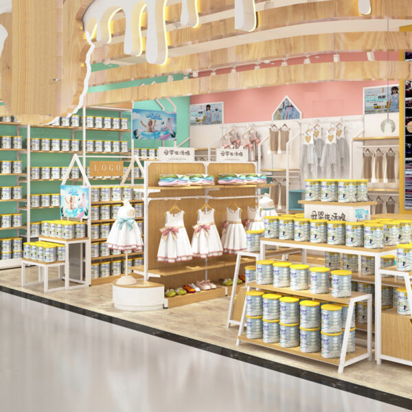 Supermarket Maternity Baby Store Diaper Formula Children's Clothing Boutique Double-Sided Lightweight Steel Display Rack/Cabinet