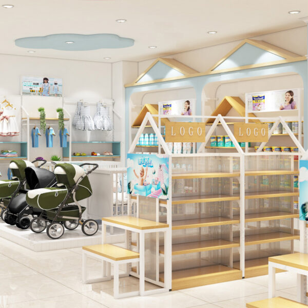 Supermarket Maternity Baby Store Diaper Formula Children's Clothing Boutique Double-Sided Lightweight Steel Display Rack/Cabinet