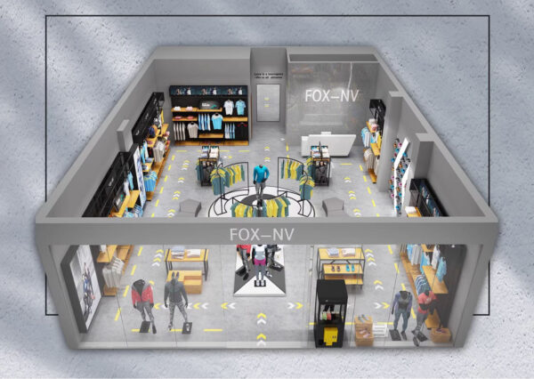 Clothing Store Design Custom Display Rack Floor Standing Hanging Rack Display Shelf Exhibition Display Stand