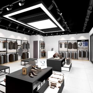 Store Design Custom Men's Clothing Brand Store Display Rack High-end Clothing Display Rack Iron Thickened Wall Display Rack