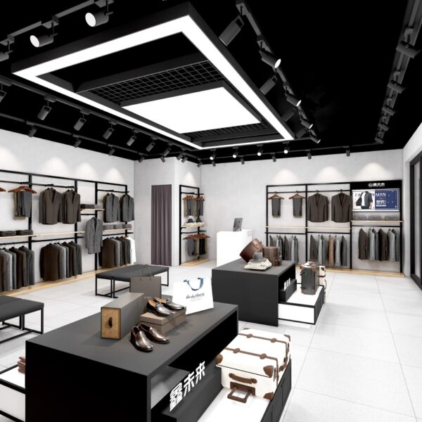 Store Design Custom Men's Clothing Brand Store Display Rack High-end Clothing Display Rack Iron Thickened Wall Display Rack