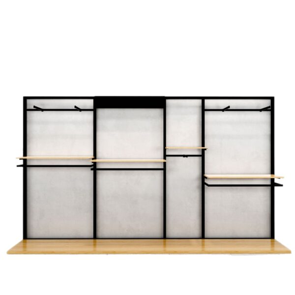 Store Design Custom Men's Clothing Brand Store Display Rack High-end Clothing Display Rack Iron Thickened Wall Display Rack