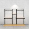 Store Design Custom Men's Clothing Brand Store Display Rack High-end Clothing Display Rack Iron Thickened Wall Display Rack