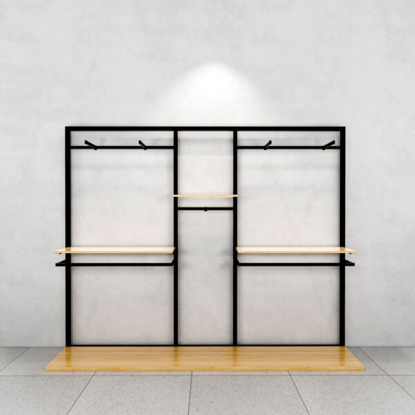 Store Design Custom Men's Clothing Brand Store Display Rack High-end Clothing Display Rack Iron Thickened Wall Display Rack