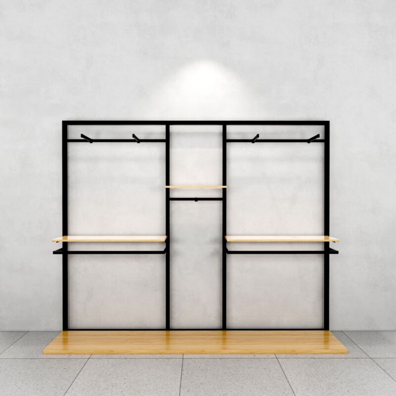Store Design Custom Men's Clothing Brand Store Display Rack High-end Clothing Display Rack Iron Thickened Wall Display Rack