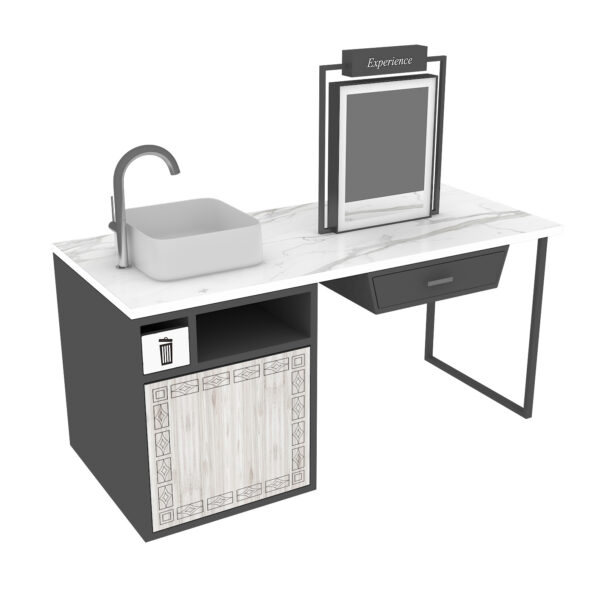 Shop Design Custom Metal Baking Paint Display Cabinet Display Rack for Shopping Mall Cosmetics Makeup & Skin Care Products