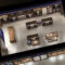 Custom Eco-Friendly for Vintage Men's Clothing Display Cabinet Shelves Pants Rack Wooden Exhibition Booth Whole Shop Design