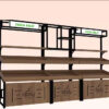 Fruit Shop Display Rack Wooden Fruit Shelf Steel Wood Double-layer Single-sided Fresh Supermarket Display Cabinet Manufacturer