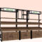 Fruit Shop Display Rack Wooden Fruit Shelf Steel Wood Double-layer Single-sided Fresh Supermarket Display Cabinet Manufacturer