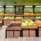 Fruit Shop Display Rack Wooden Fruit Shelf Steel Wood Double-layer Single-sided Fresh Supermarket Display Cabinet Manufacturer
