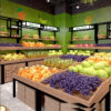 Fruit Shop Display Rack Wooden Fruit Shelf Steel Wood Double-layer Single-sided Fresh Supermarket Display Cabinet Manufacturer
