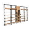 Custom Red Wine Display Shelf Supermarket High-grade Wine Shelf Famous Steel and Wood Display Cabinet