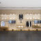 Shop Design Simple Hanging Clothes Display Rack Men's Clothing Rack Display Props Stainless Steel Clothing Store Display Stand