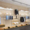 Shop Design Simple Hanging Clothes Display Rack Men's Clothing Rack Display Props Stainless Steel Clothing Store Display Stand