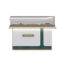 Shopping Mall High-end White Tempered Glass Jewelry Display Cabinet with Baking Paint Finish Storage Shelf