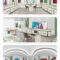 Shopping Mall High-end White Tempered Glass Jewelry Display Cabinet with Baking Paint Finish Storage Shelf