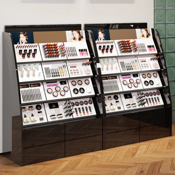 High-end Modern Custom Commercial Cosmetics Display Cabinet Eco-Friendly for Steel Construction for Beauty Salons Skin Care