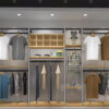Shop Design Custom Men's Clothing Store Wall-Mounted Display Rack Hanger Clothing Rack Shelf Display Shop Shelves Display Shelf