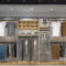 Shop Design Custom Men's Clothing Store Wall-Mounted Display Rack Hanger Clothing Rack Shelf Display Shop Shelves Display Shelf