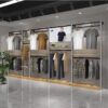 Shop Design Custom Men's Clothing Store Wall-Mounted Display Rack Hanger Clothing Rack Shelf Display Shop Shelves Display Shelf