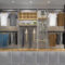 Shop Design Custom Men's Clothing Store Wall-Mounted Display Rack Hanger Clothing Rack Shelf Display Shop Shelves Display Shelf