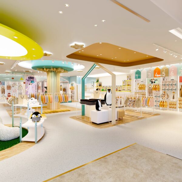 Clothing Store Design Custom Children's Clothing Store Wall Display Rack with Removable Installation Shelf Display Shelves