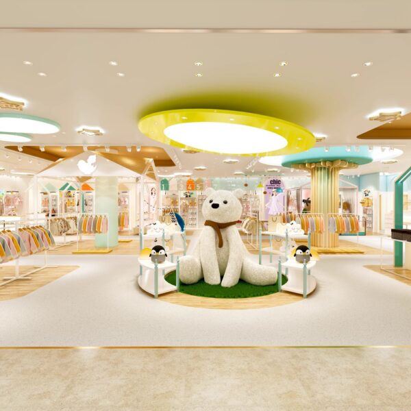 Clothing Store Design Custom Children's Clothing Store Wall Display Rack with Removable Installation Shelf Display Shelves