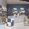 Modern Whole Store Design Mobile Phone & Accessories Display Cabinet with Wood Shelves- & Eco-Friendly