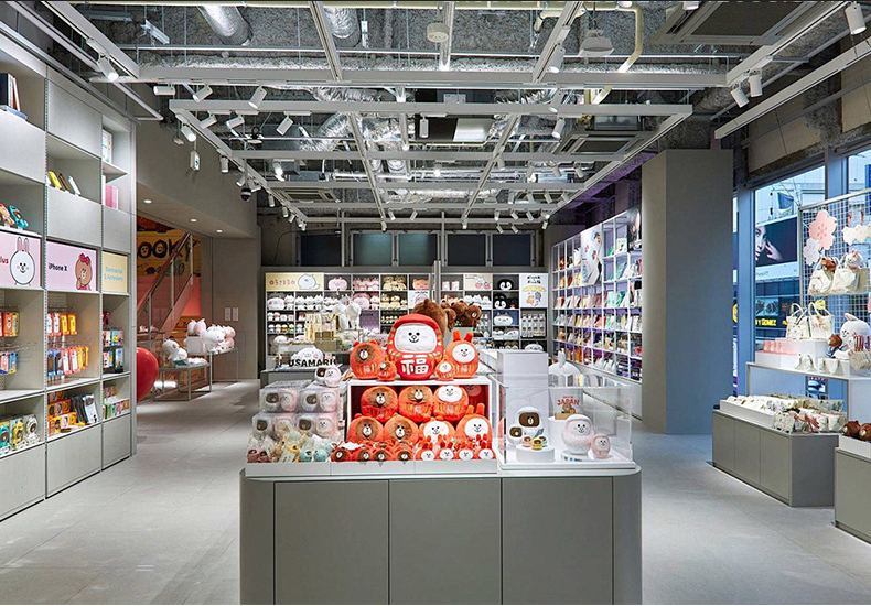 Customized Trendy Toy Store Display Cabinets Multi-layer Display Store Shelves Display Racks Showcases Shop Design