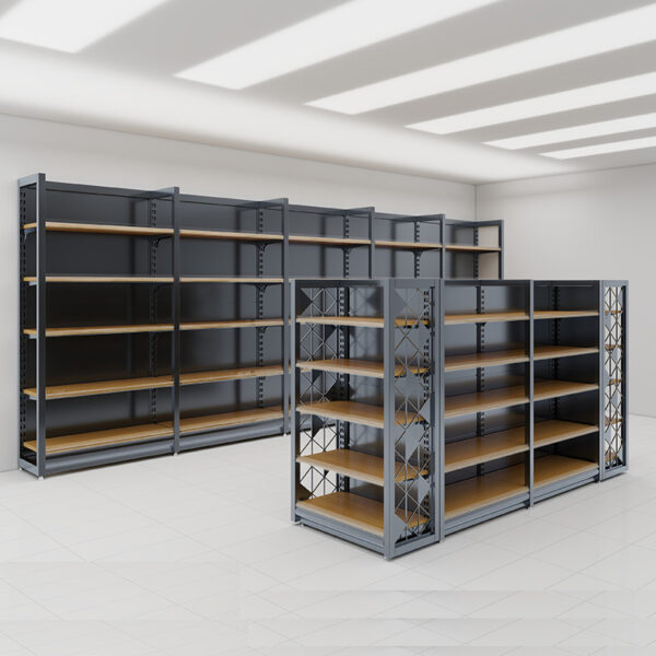 Custom Supermarket Shelf Steel Wood Display Rack Convenience Store Snack Rack Maternal Child Stationery Store Display Shelves