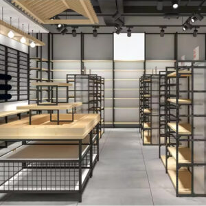 Supermarket Stationery Shelf Double Sided Backboard Iron Wood Island Snack Pet Maternal and Child Supplies Display Rack Storage
