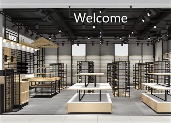 Supermarket Stationery Shelf Double Sided Backboard Iron Wood Island Snack Pet Maternal and Child Supplies Display Rack Storage