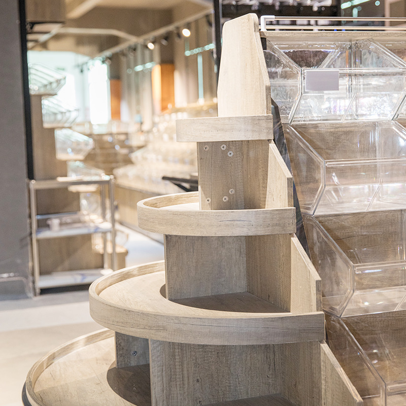 Supermarket Shelf Island Coarse Cereals Dry Container Double-sided Bulk Food Cabinet Four-tier Three-tier Display Cabinet
