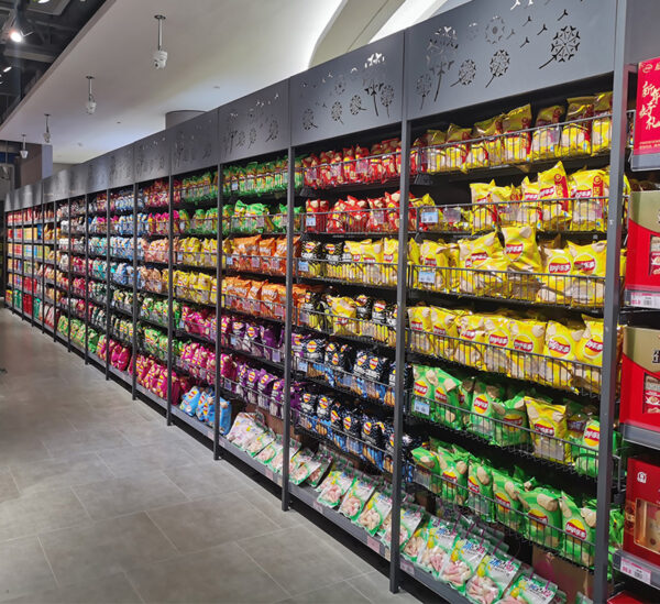 Supermarket Shelf Wholesale Four-column Display Rack Department Store Rack Hardware Store Single-sided Double-sided Island Shelf