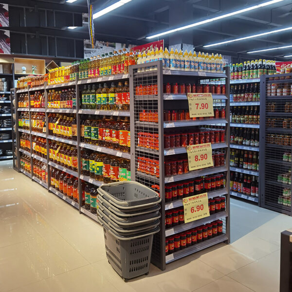 Supermarket Shelf Wholesale Four-column Display Rack Department Store Rack Hardware Store Single-sided Double-sided Island Shelf