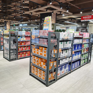 0312-1-8 Supermarket Shelf Wholesale Four-column Display Rack Department Store Rack Hardware Store Single-sided Double-sided Island Shelf