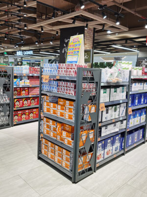 Supermarket Shelf Wholesale Four-column Display Rack Department Store Rack Hardware Store Single-sided Double-sided Island Shelf