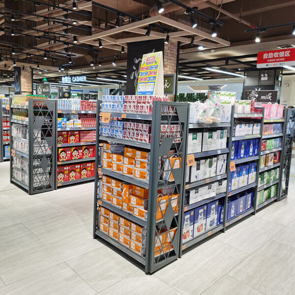 Supermarket Shelf Wholesale Four-column Display Rack Department Store Rack Hardware Store Single-sided Double-sided Island Shelf