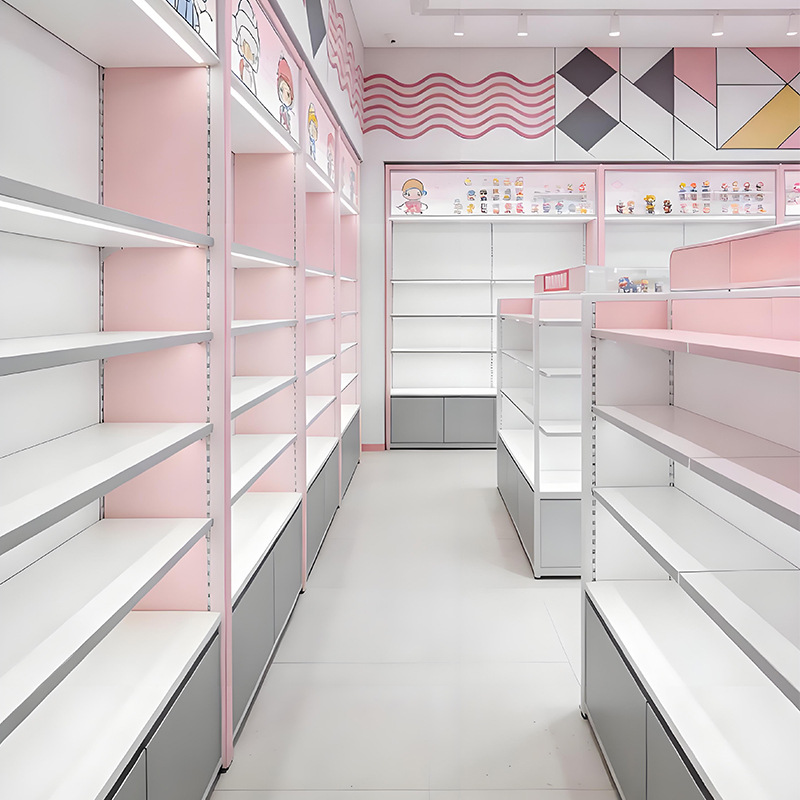 Whole Store Design Trendy Toy Shelf Custom Two-dimensional Anime Figure Display Stand Blind Box Counter Density Display Racks