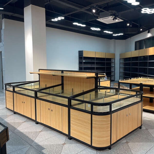 Supermarket Rice Noodle Dried Fruit Bulk Fried Food Display Shelf Island Cabinet Five-Grain Display Cabinet Racks