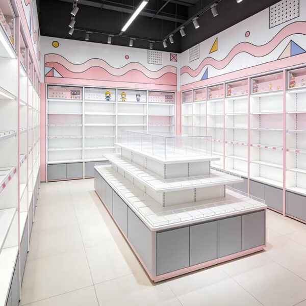 Whole Store Design Trendy Toy Shelf Custom Two-dimensional Anime Figure Display Stand Blind Box Counter Density Display Racks