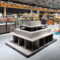 Custom Supermarket Promotion Table Display Shelf Wooden Box & Case Rectangular Shape Modern Stackable End Rack Display Cabinet