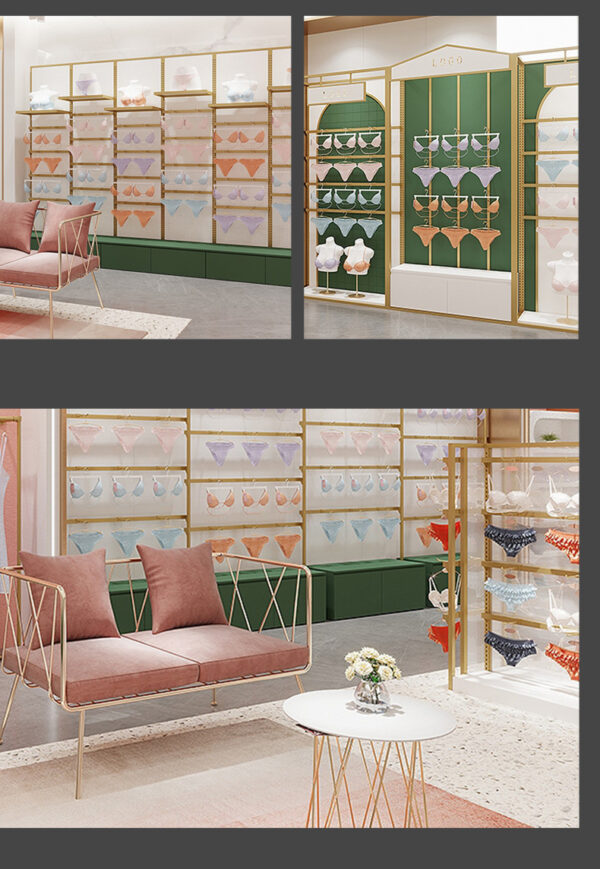 Shop Design Manufacturer Produces Custom Underwear Display Cabinets Bra Cabinets Cosmetics Baking Paint Display Racks