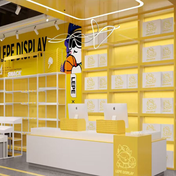 Toy Store Shelf Anime Trendy Layered Grid Shelf Peripheral Display Stand Cultural Creative Pin Figure Blind Box Display Cabinet