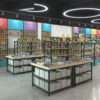 Whole Store Design Supermarket Shelves Bookstore Display Cabinet Cultural Creative Stationery Store Display Shelves