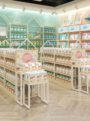 Custom Supermarket Shelves Display Stand for Mother Baby Store Pet Toys Children's Clothing Milk Display Racks