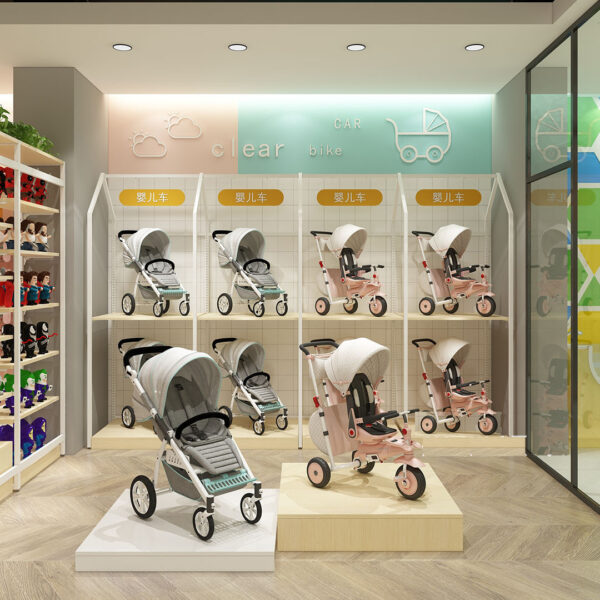 Custom Supermarket Shelves Display Stand for Mother Baby Store Pet Toys Children's Clothing Milk Display Racks