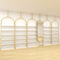 Commercial Children's Shoes Wall-Mounted Display Rack Shelves with Lights Steel & Wooden Board for Shoe Store and Supermarket