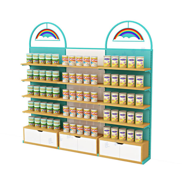 High End Mother and Baby Store Display Shelf Island Cabinet Milk Powder Diaper Toy Display Rack Display Cabinet Store Shelf