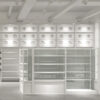 Whole Store Design Commercial Steel Wood Shelves Display Racks Stationery Cultural and Creative Accessories Display Cabinet